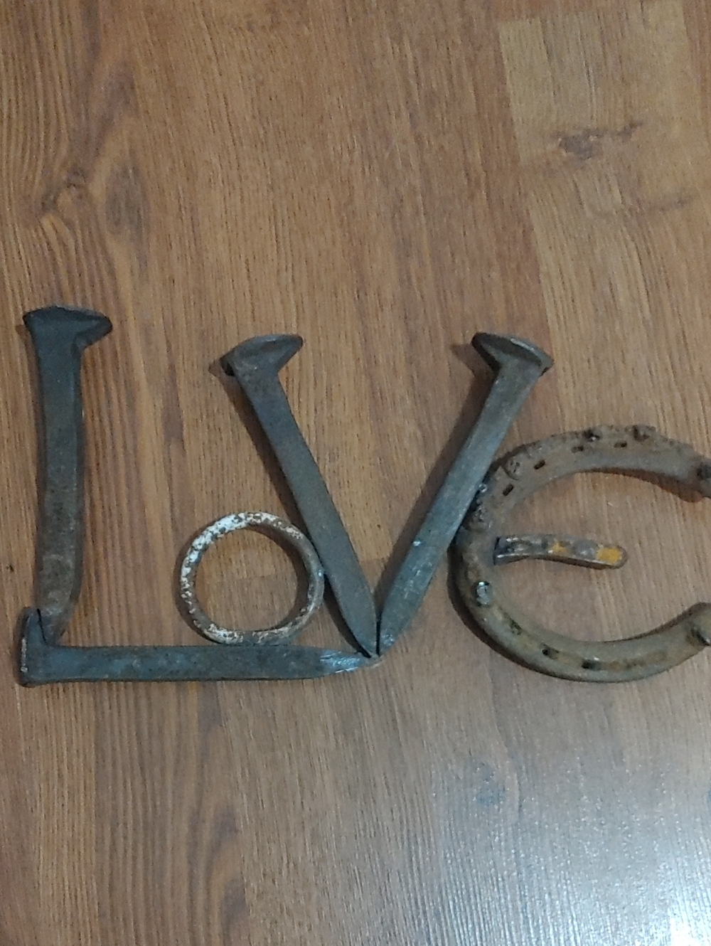 Rustic LOVE Metal Wall Art - Brown/Black